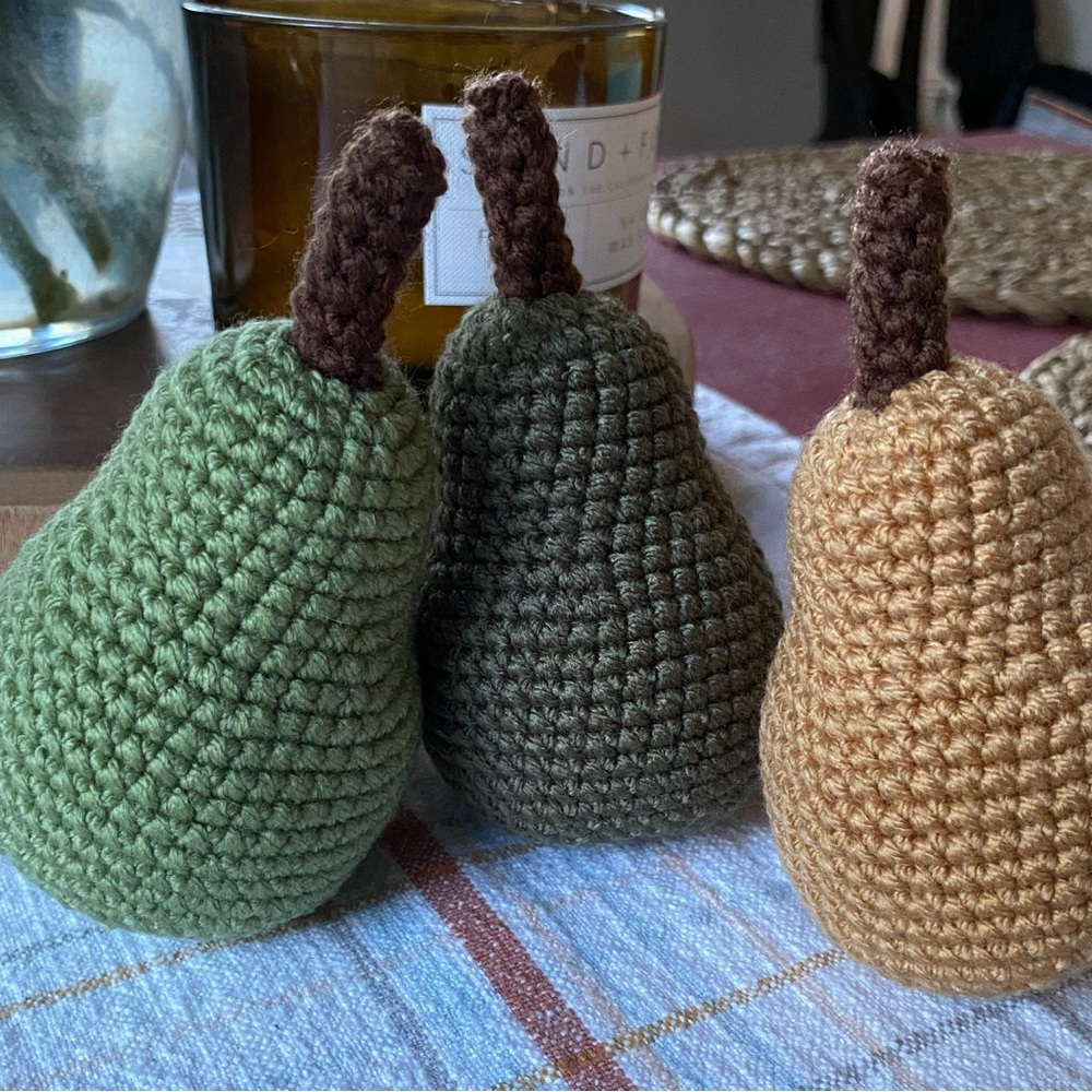 Crocheted Pear Set